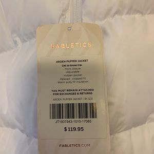 Fabletics Down Filled Crop Pullover jacket